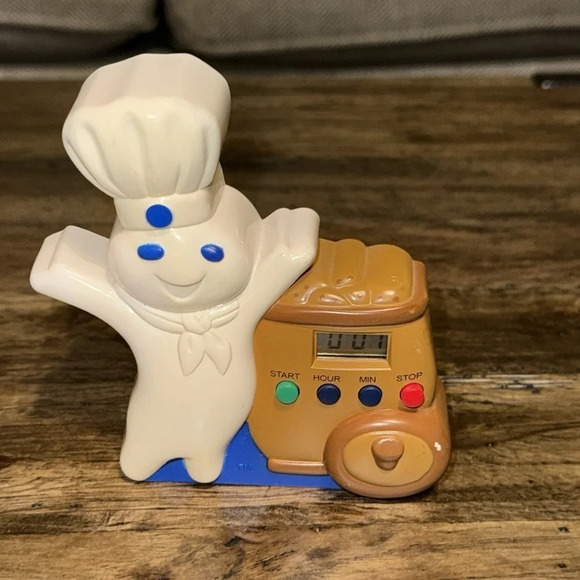 VTG 1997 The Pillsbury Company Pillsbury Doughboy Plastic Kitchen Timer Magnet - Picture 3 of 11